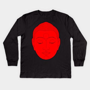 Head of Buddha Kids Long Sleeve T-Shirt